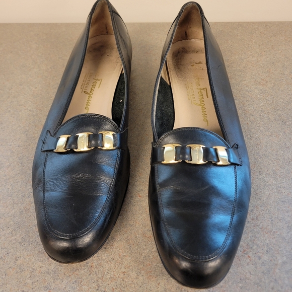 Salvatore Ferragamo Black Leather Loafers - Picture 2 of 7